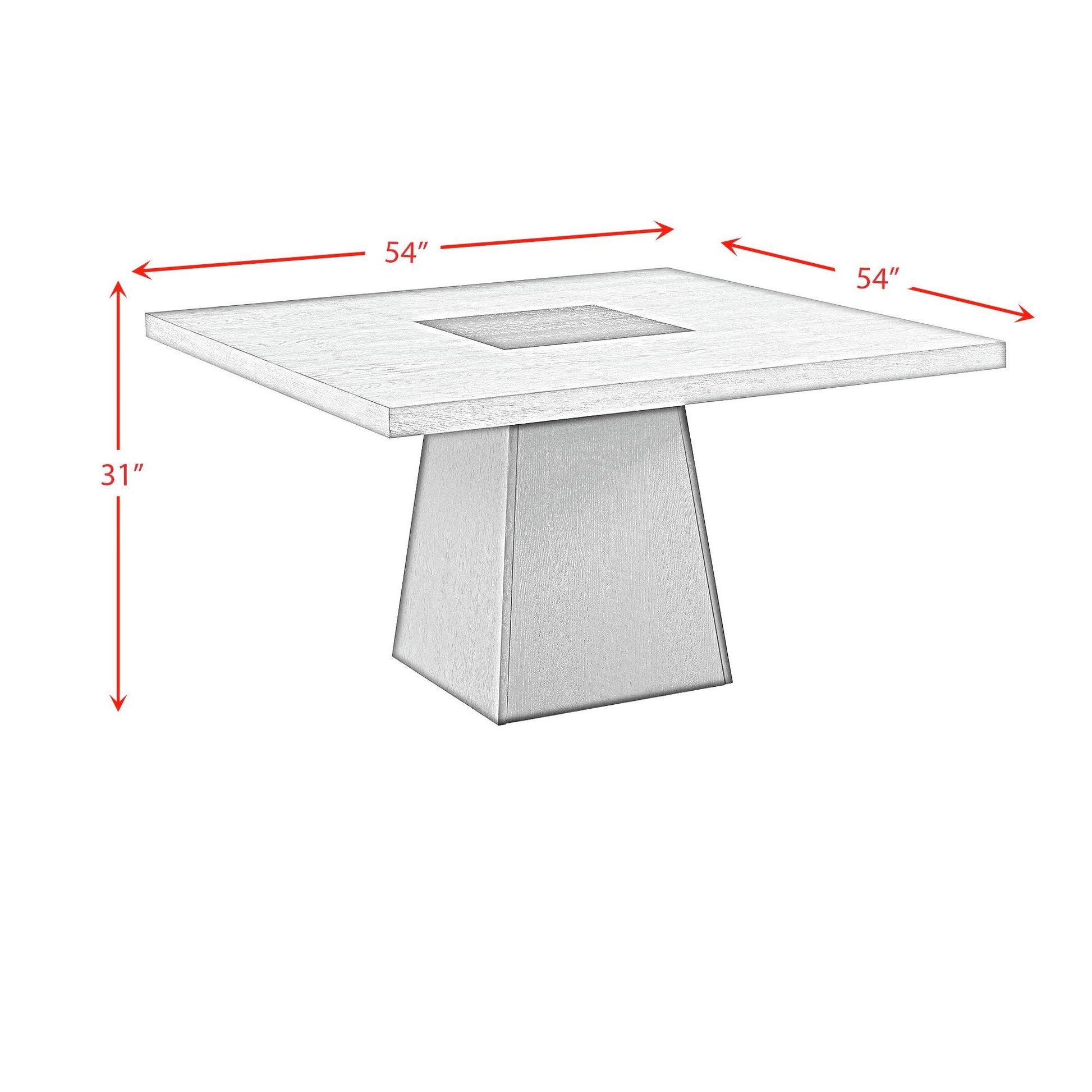  Elements International Jemma D-7570-5-DT Square Table IMAGE 13