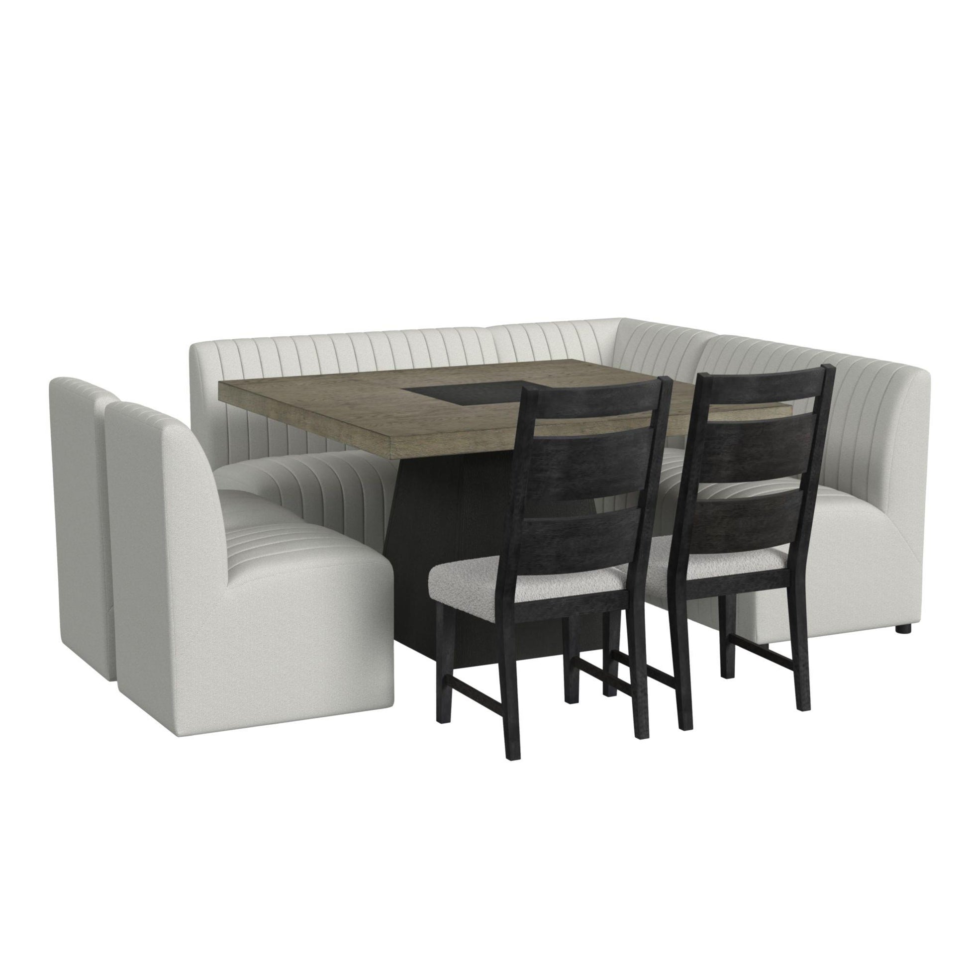  Elements International Jemma D-7570-6-BN Upholstered Bench IMAGE 4
