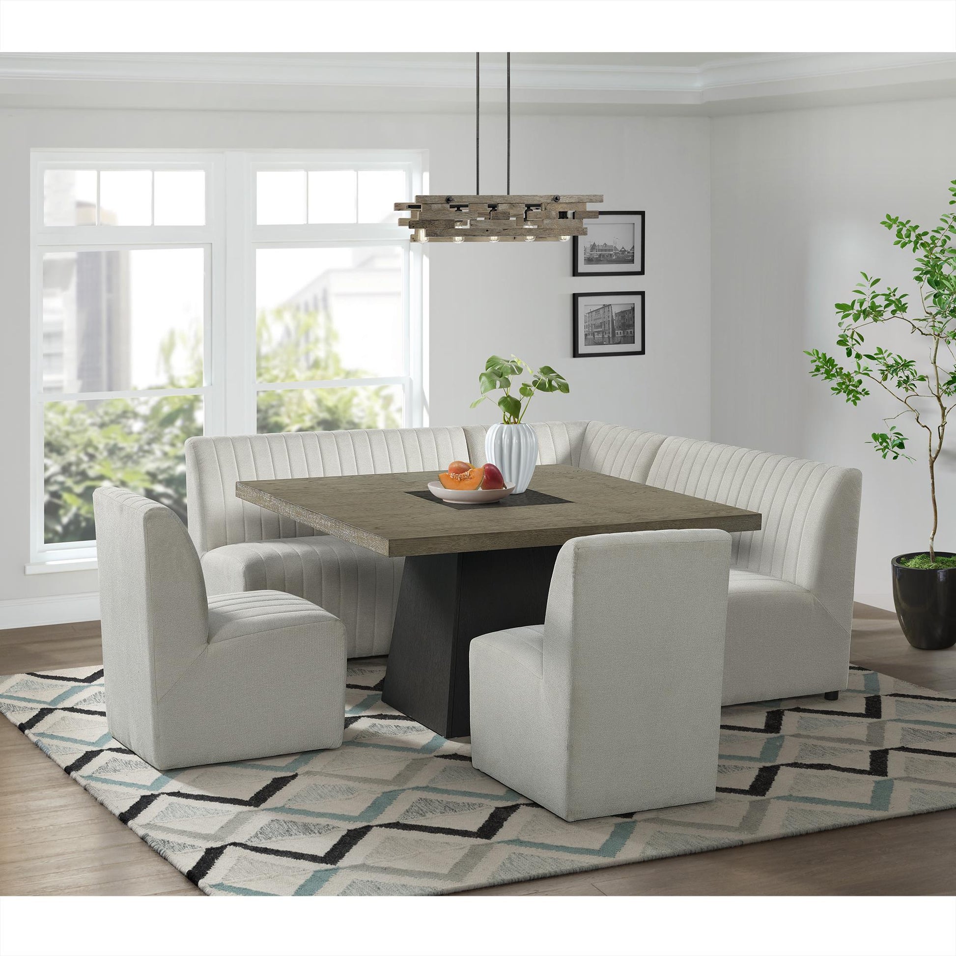  Elements International Jemma D-7570-6-BN Upholstered Bench IMAGE 6