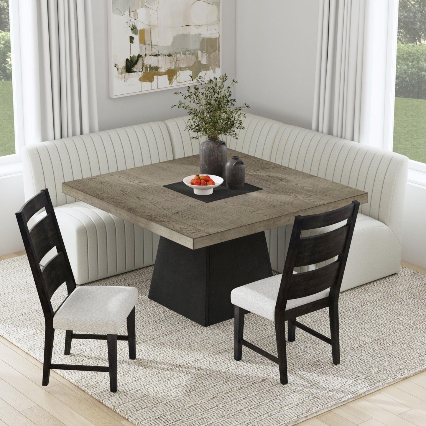  Elements International Jemma D-7570-6-BN Upholstered Bench IMAGE 7