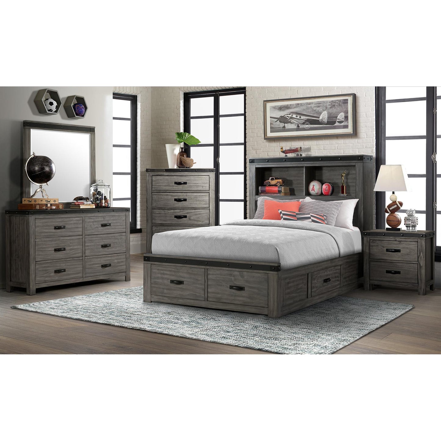  Elements International Wade WE650DR Youth Dresser 6 Drawer IMAGE 3