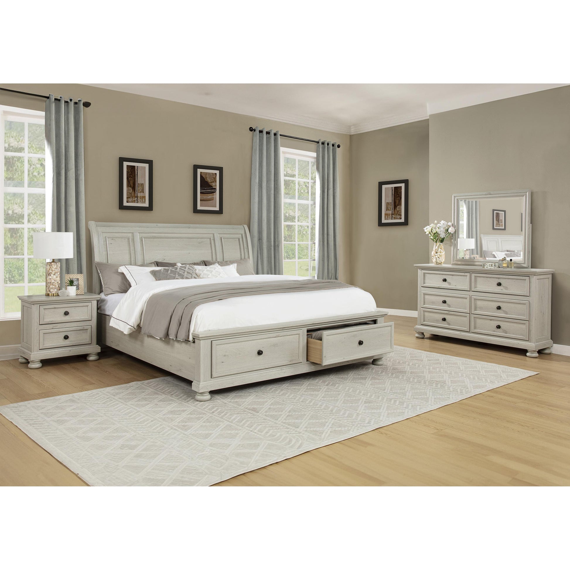  Crown Mark Claribelle B1820-2 Nightstand - White IMAGE 3