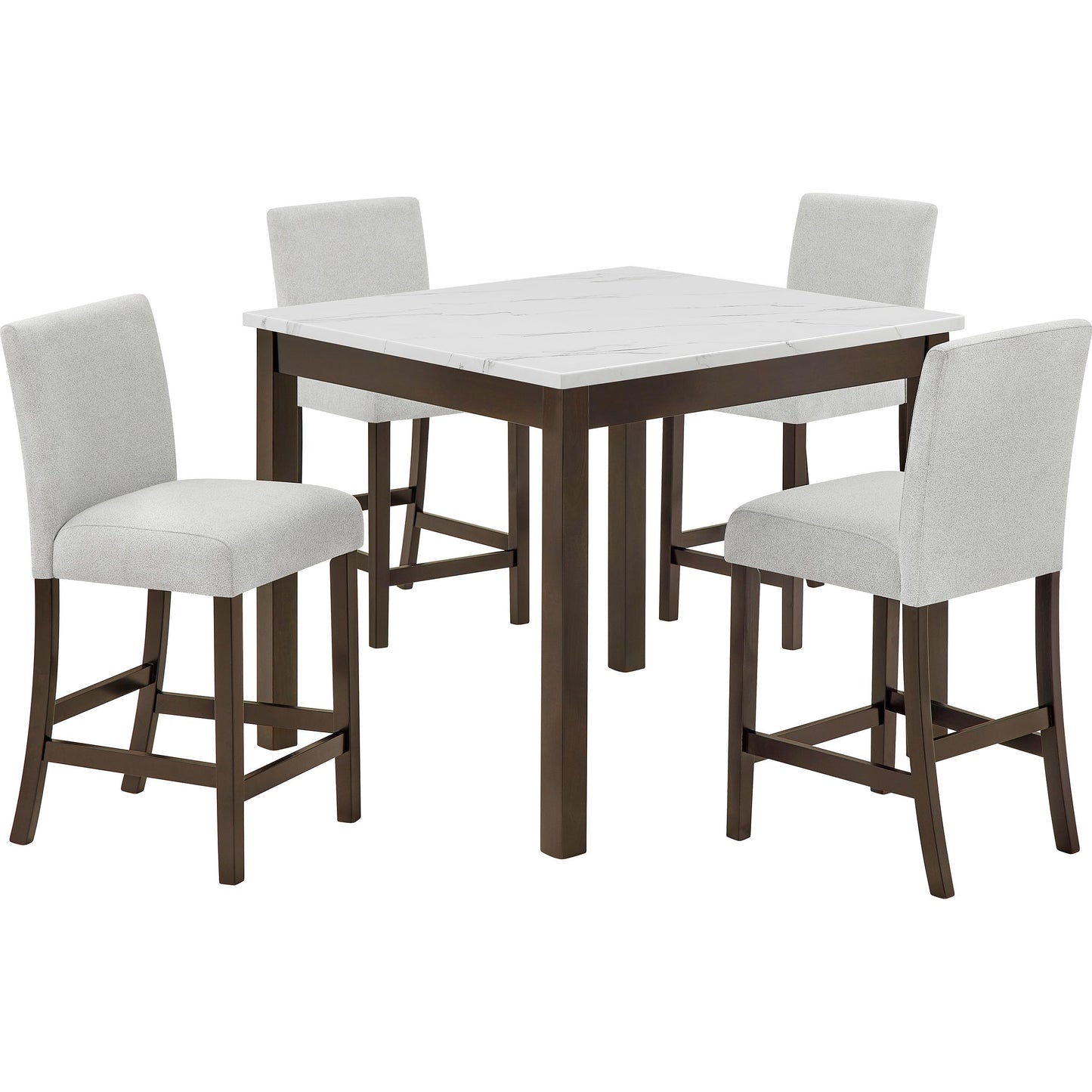  Crown Mark Lennon 5 pc Counter Height Dinette 1715SET-BRN IMAGE 1