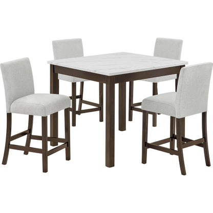  Crown Mark Lennon 5 pc Counter Height Dinette 1715SET-BRN IMAGE 1