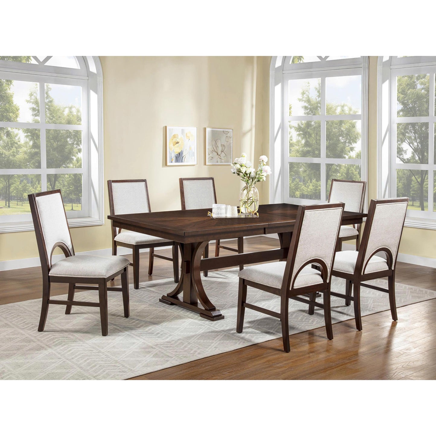 Crown Mark Hamil Dining Table with Trestle Base 2210T-4282 IMAGE 4