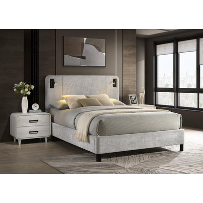  Crown Mark Freya King Upholstered Panel Bed 5272LG-K-HBFB/5272LG-KQ-RAIL IMAGE 3
