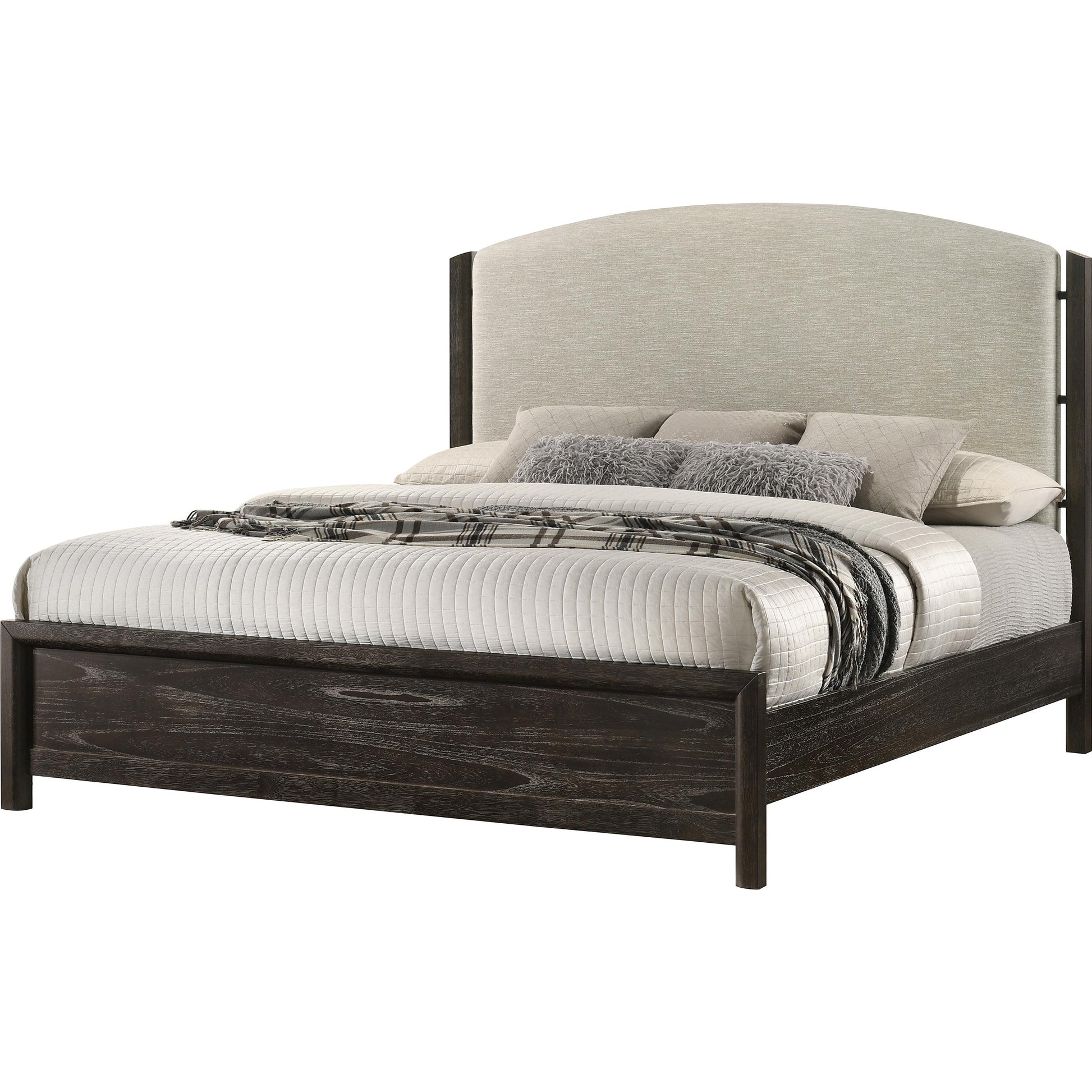  Crown Mark Ethel Queen Upholstered Panel Bed B6530-Q-HB/B6530-Q-FB/B6530-KQ-RAIL IMAGE 1