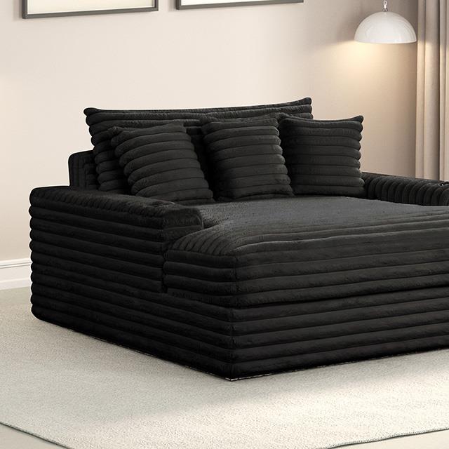  Furniture of America Veyrier FM6901BK-CE 2 Arm Chaise IMAGE 1