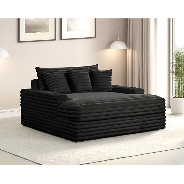  Furniture of America Veyrier FM6901BK-CE 2 Arm Chaise IMAGE 2