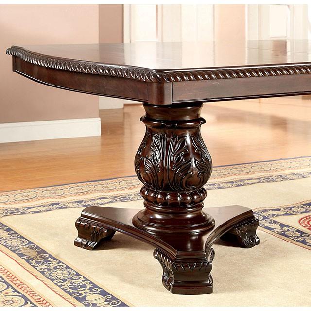  Furniture of America Bellagio CM3319T-7PC-FABRIC 7 Pc Dining Table Set IMAGE 2