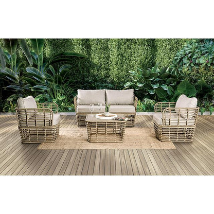  Furniture of America Johari FM80016NT-4PC-BN 4 Pc Conversation Set IMAGE 2