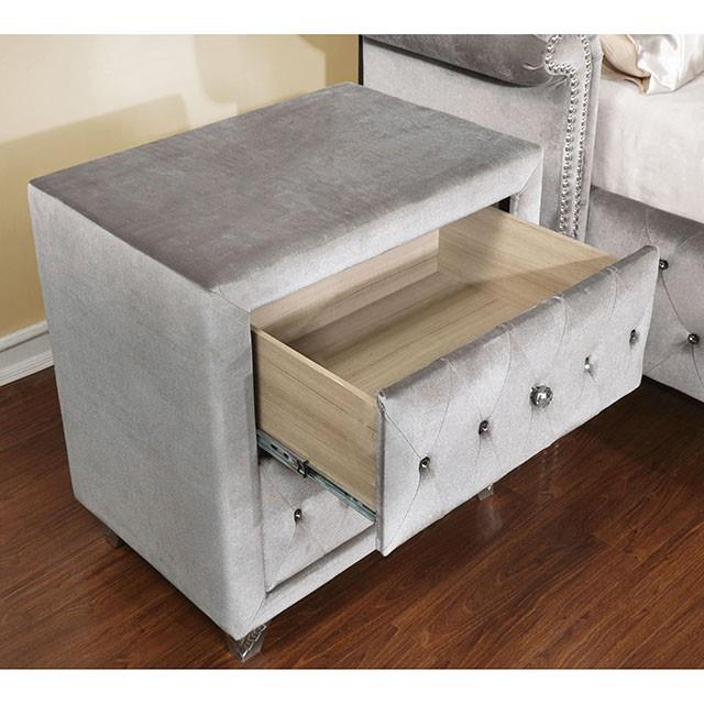  Furniture of America Alzir FM7150GY-N Night Stand IMAGE 2