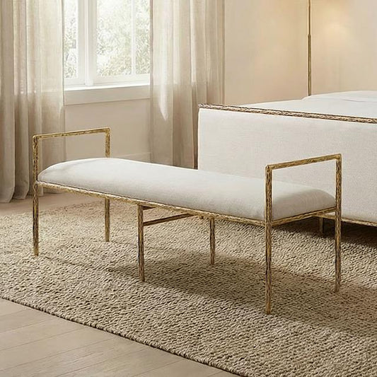  Furniture of America Valda FM-AC8031GD-BN-3A Bench IMAGE 1