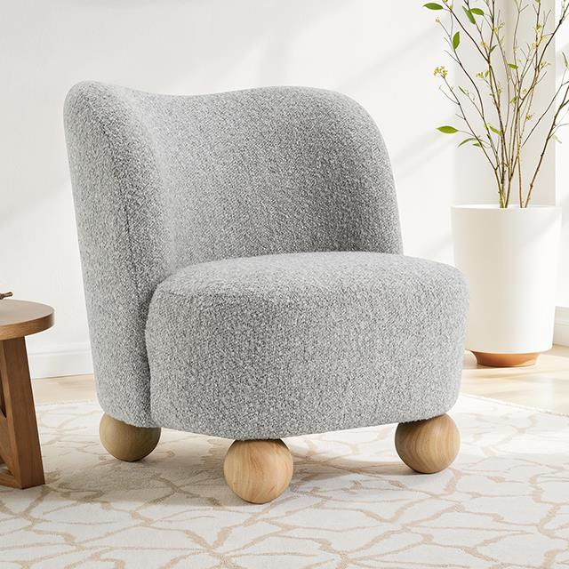  Furniture of America Karey FM-AC6010GY Accent Chair IMAGE 1