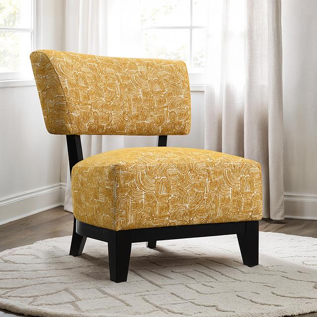  Furniture of America Aveni FM-AC6008YL Accent Chair IMAGE 1