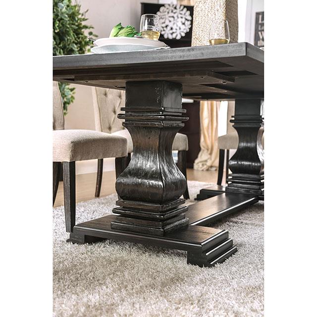  Furniture of America Nerissa CM3840T-7PC-GY 7 Pc Dining Table Set IMAGE 3