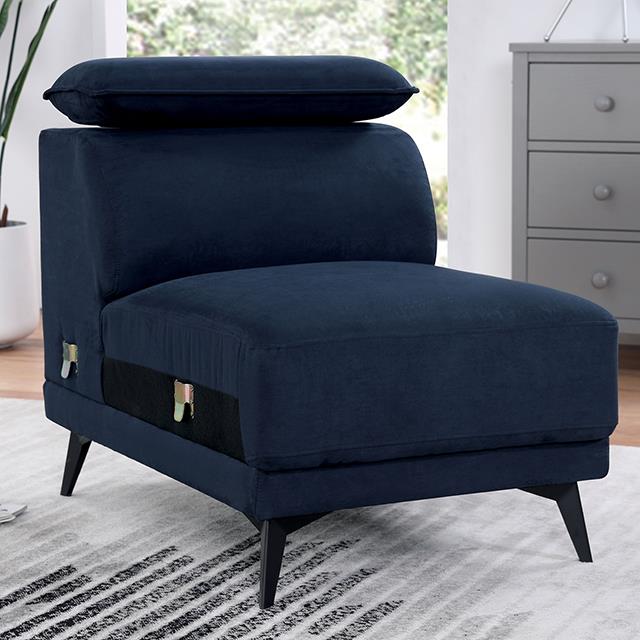 Furniture of America Napanee CM6254BL-AC Armless Chair IMAGE 1