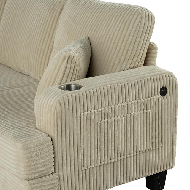  Furniture of America Moretaine SL6932BG-SF-PK Sofa IMAGE 4
