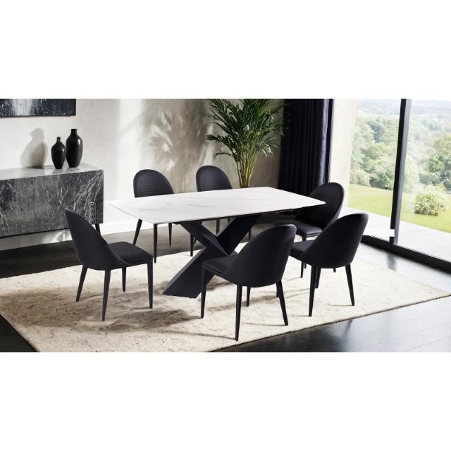  Furniture of America Lenvik FM3700BK-T-TABLE Dining Table IMAGE 4