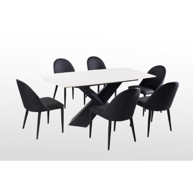  Furniture of America Lenvik FM3700BK-T-TABLE Dining Table IMAGE 6