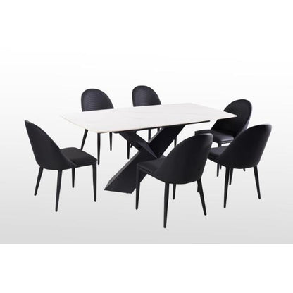  Furniture of America Lenvik FM3700BK-T-TABLE Dining Table IMAGE 6