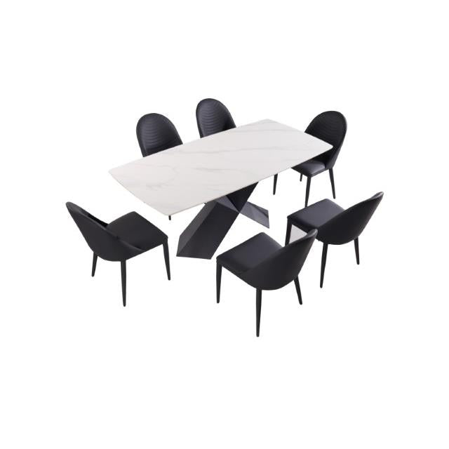 Furniture of America Lenvik FM3700BK-T-TABLE Dining Table IMAGE 7