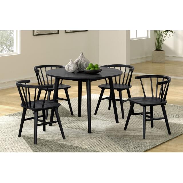  Furniture of America Yate FM3102BK-RT-5PC 5 Pc Dining Table Set IMAGE 1