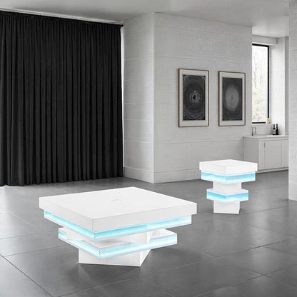  Furniture of America Anwar FM47009WH-C Square Cocktail Table IMAGE 2