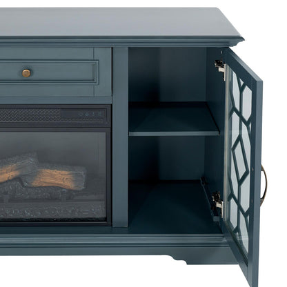  Furniture of America Fidel TM5002 74'' Tv Console with Electric Fireplace IMAGE 4