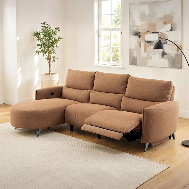 Furniture of America Galten CM9942BR-SECT-PM-L Power Sectional IMAGE 1