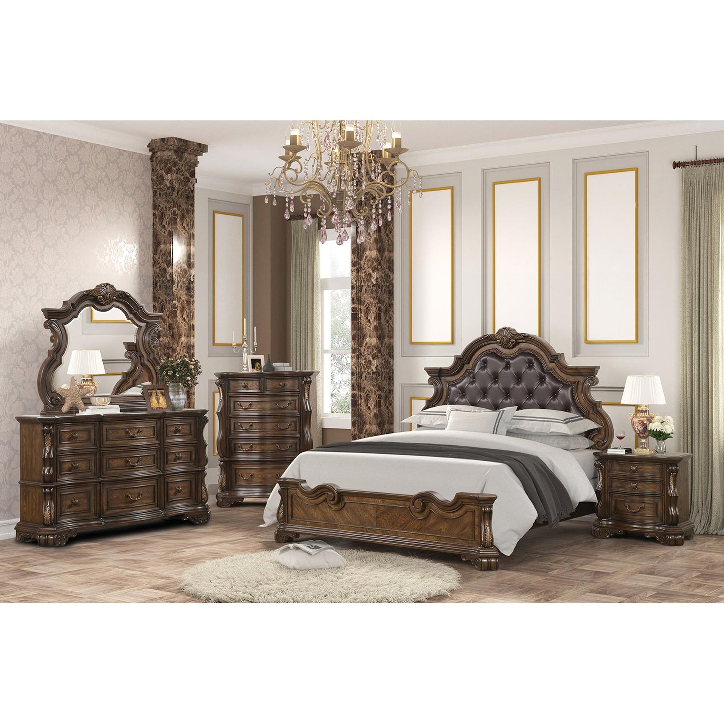  Furniture of America Leovanni FM70003DB-D Dresser IMAGE 2