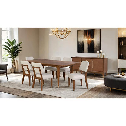  Furniture of America Hepburne FM34000WN-T-7PC 7 Pc Dining Table Set IMAGE 1
