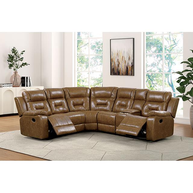  Furniture of America Ezekius FM6011BR-M-SECT Manual Sectional IMAGE 2