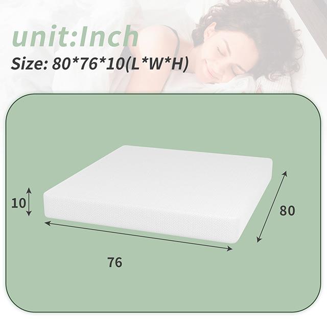  Furniture of America Coreopsis DM610-EK 10" King Memory Foam Wave Comfort IMAGE 4