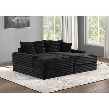  Furniture of America Tavedestrand FM6900BK-PK Double Chaise Sofa IMAGE 2