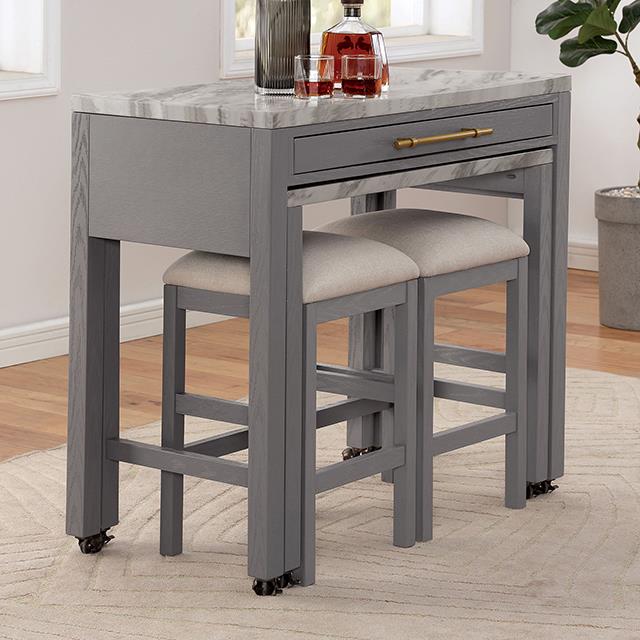  Furniture of America Whitehall FOA3544LG-PT-5PC 5 Pc Counter Height Table Set IMAGE 4