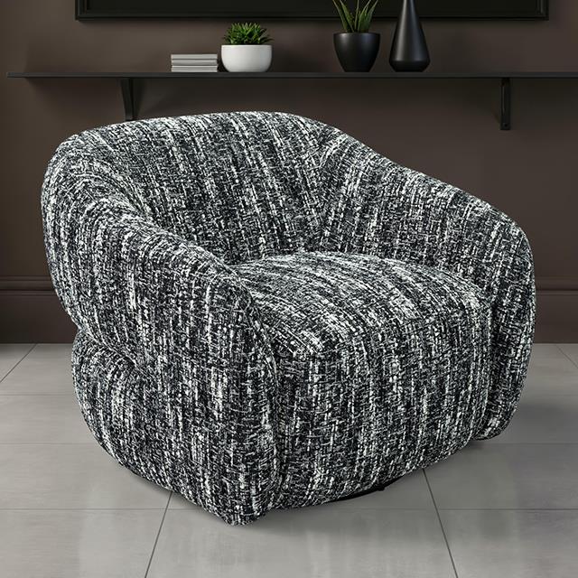  Furniture of America Pyrena FM-AC6013BK-SW Swivel Chair IMAGE 1