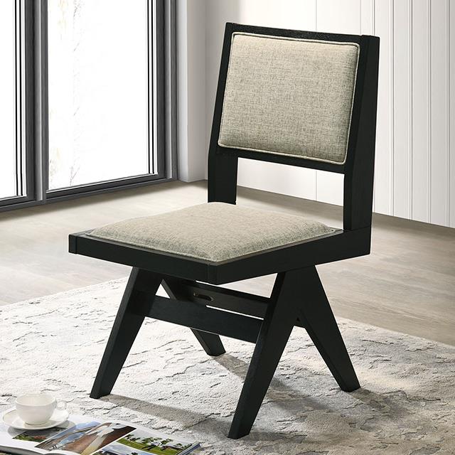  Furniture of America Tottenham FM3222BK-SC-2PK Side Chair IMAGE 1