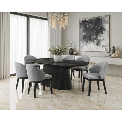  Furniture of America Tottenham FM3222BK-OT-TABLE Oval Dining Table IMAGE 2