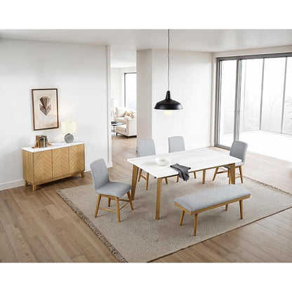  Furniture of America Mandier FM37009NT-BN Dining Bench IMAGE 2
