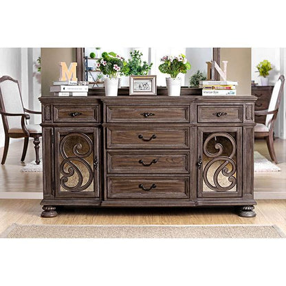  Furniture of America Arcadia CM3150T-7PC 7 Pc Dining Table Set IMAGE 3