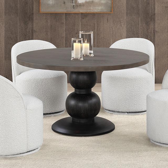  Furniture of America Essen FM3430ES-RT-TABLE Round Dining Table IMAGE 1