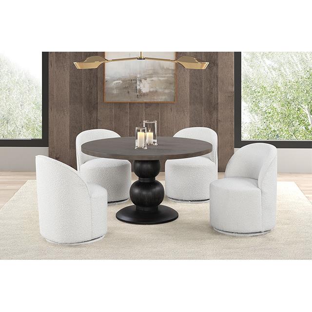  Furniture of America Essen FM3430ES-RT-TABLE Round Dining Table IMAGE 2