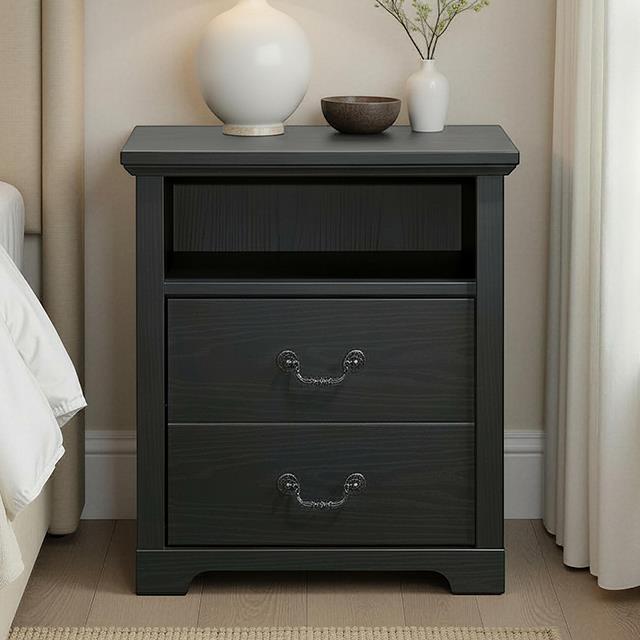  Furniture of America Amble SL7200BK-N Nightstand IMAGE 1