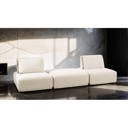  Furniture of America Stavanger FM63001BG-C 2-Seater with Square Ottoman IMAGE 2