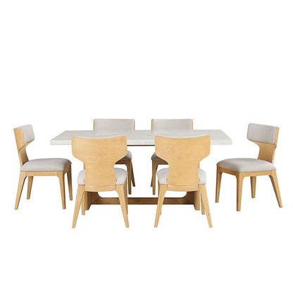  Furniture of America Caerwys FM34004NT-T-7PC 7 Pc Dining Table Set IMAGE 4