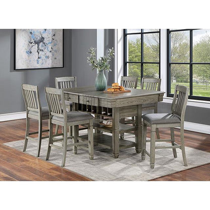  Furniture of America Anaya CM3512GY-PT-7PC 7 Pc Counter Height Table Set IMAGE 1