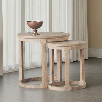  Furniture of America Hickory FM44011NT-E Nesting End Table IMAGE 1