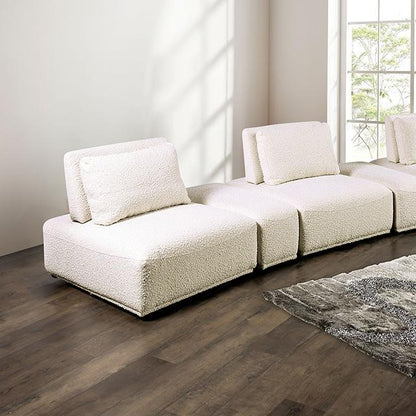  Furniture of America Stavanger FM63001BG-G Curved 3-Seater IMAGE 1