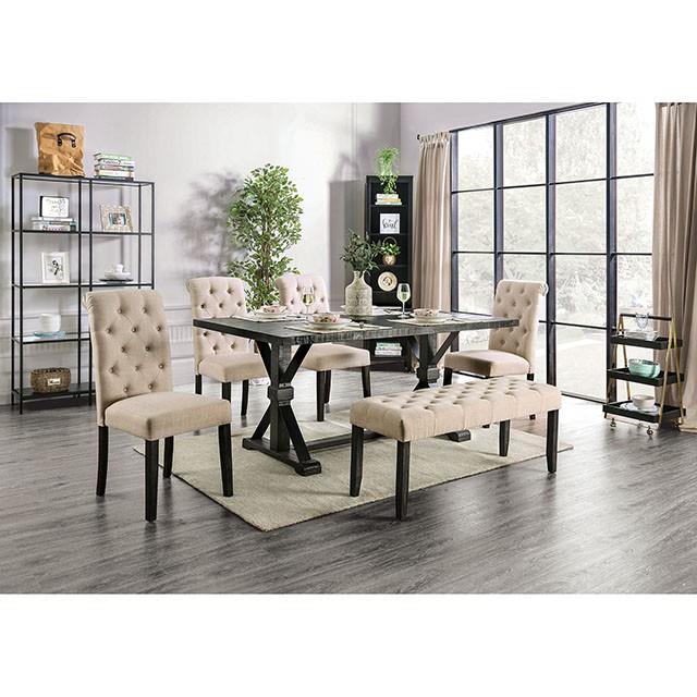  Furniture of America Alfred CM3735T-GY-7PC 7 Pc Dining Table Set IMAGE 1